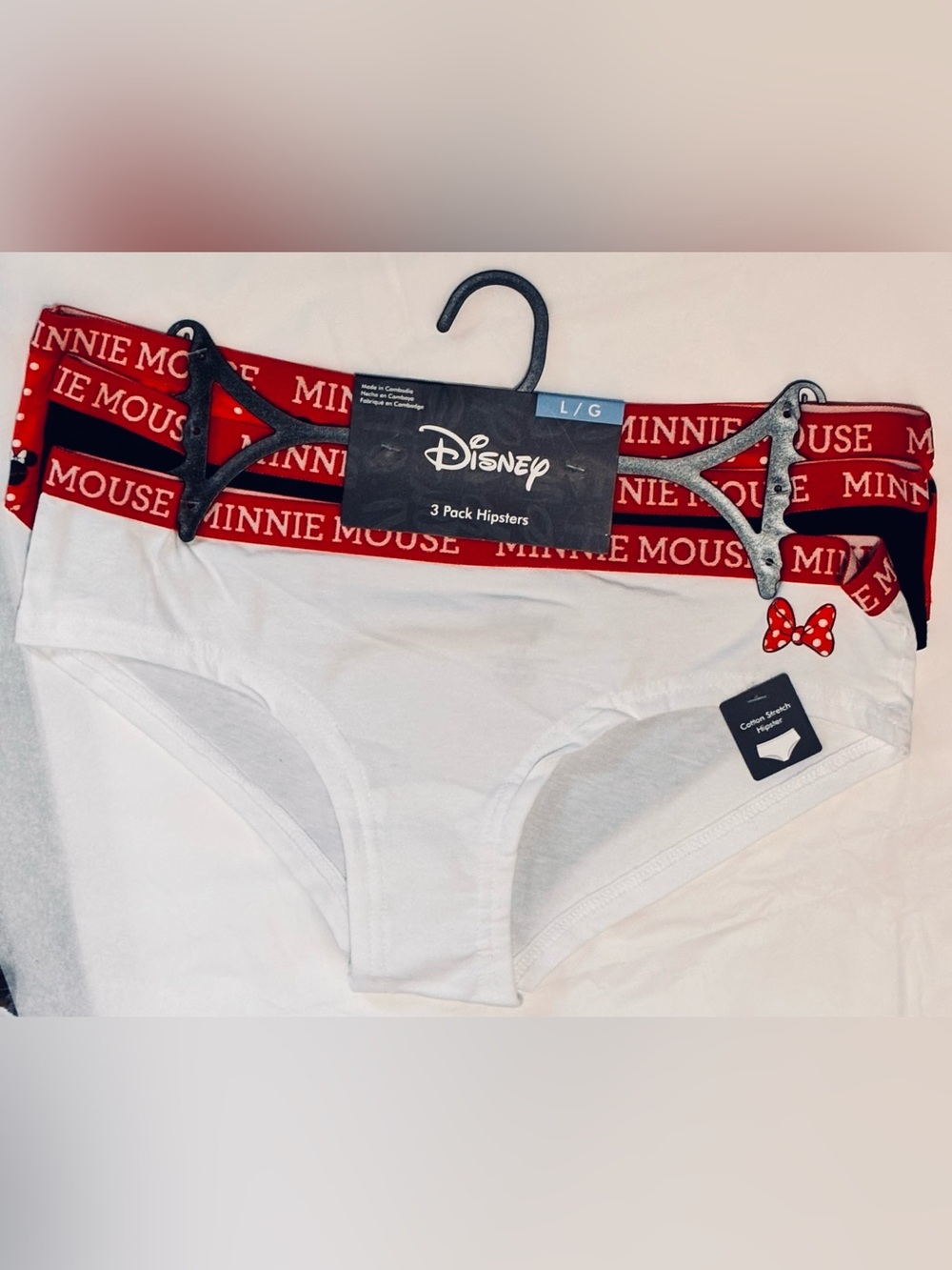 Disney 3-Pack of Women’s Minnie Mouse Hipster Underwear